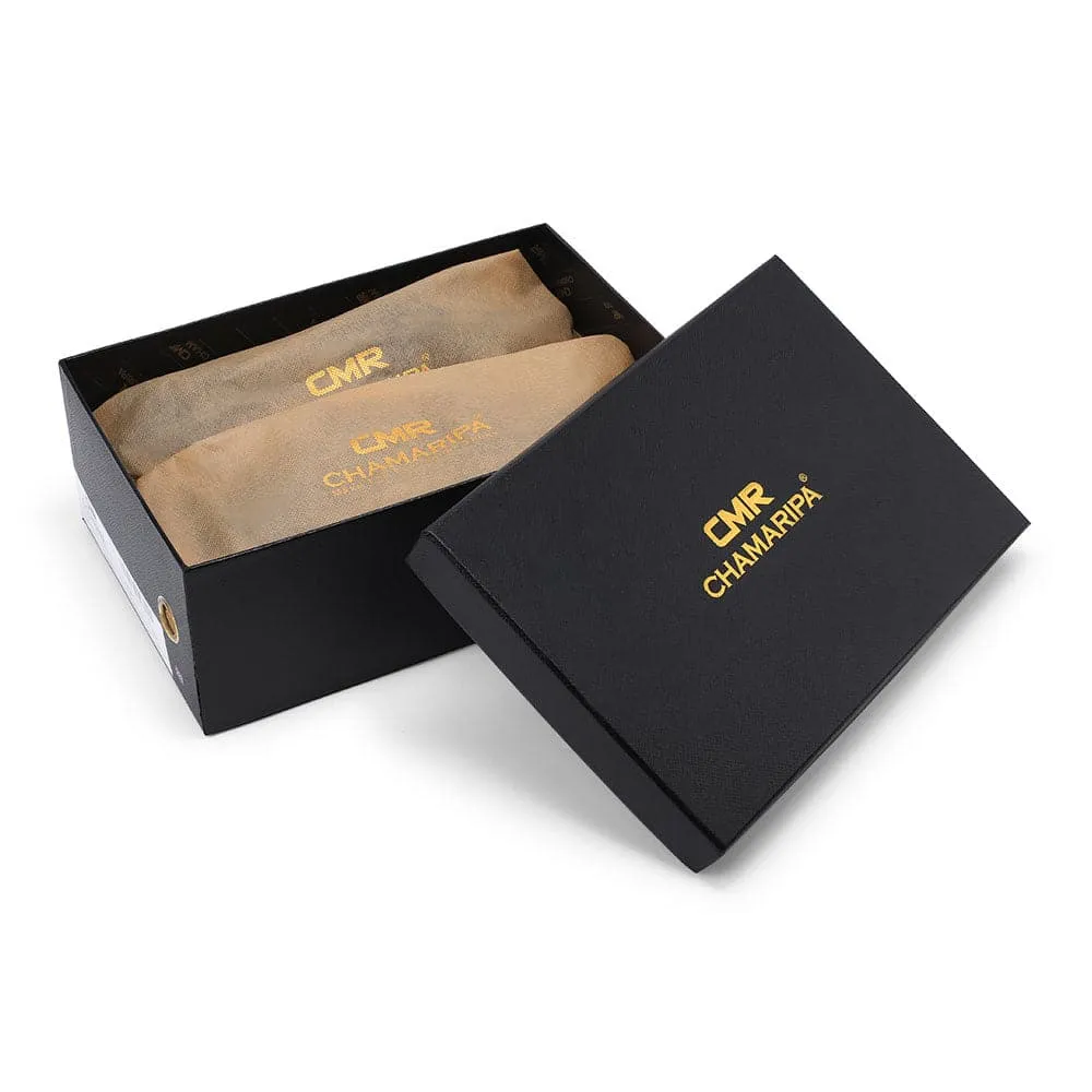 6CM / 2.36 Inches Taller - CMR CHAMARIPA Men's Shoes That Make You Taller - Height Increasing Shoes - Black Cow Leather Derby Shoes