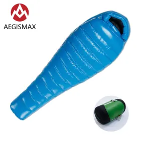 AEGISMAX G Series 95% White Goose Down Mummy Camping Sleeping Bag Cold Winter Ultralight Baffle Design Outdoor Camping Splicing