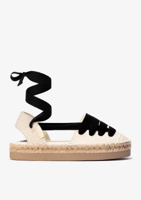 Beige Bow Espadrilles