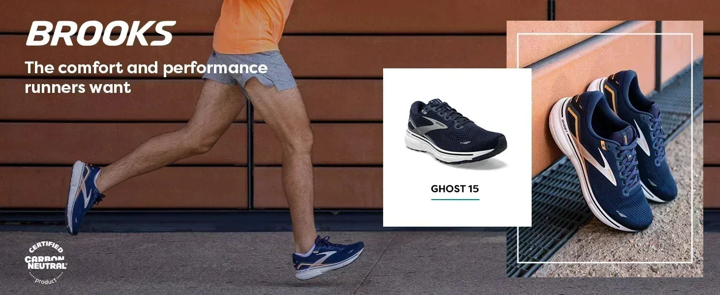 BROOKS Men’s Ghost 15 Delivers Outstanding Energy Return And Cushioning For Every Stride You Take