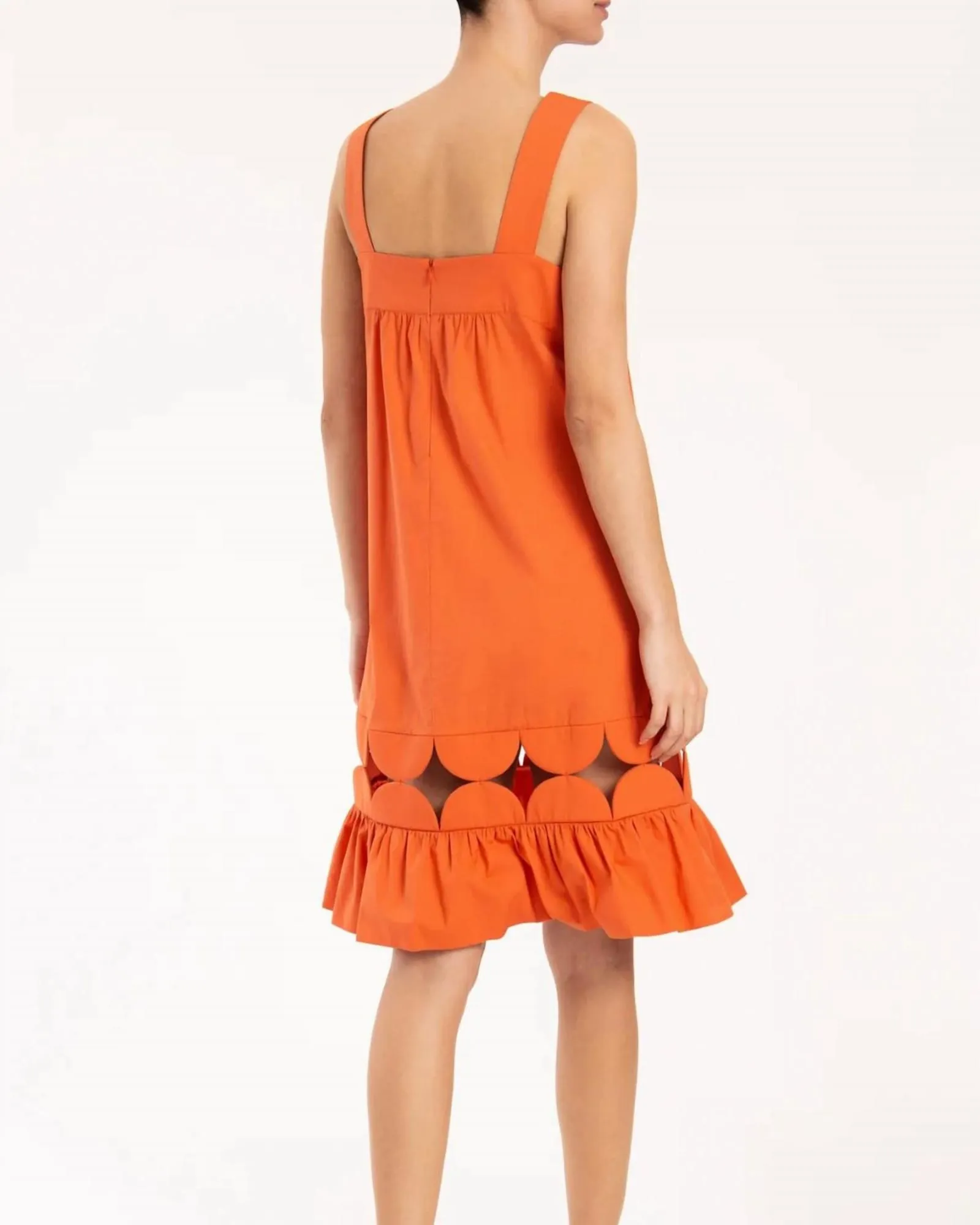 Bubble Short Dress in Tangerine | Tangerine