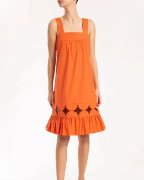 Bubble Short Dress in Tangerine | Tangerine