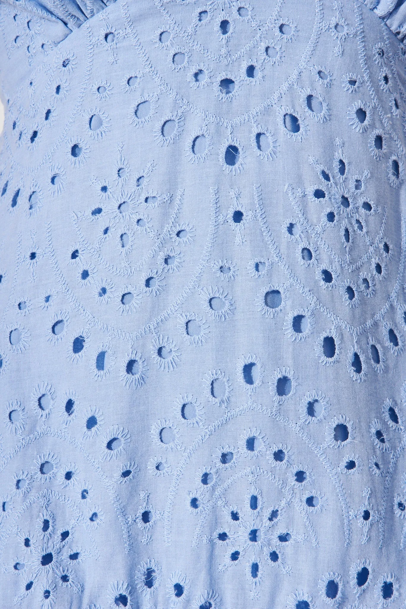 Charm Midi Dress In Sky Blue Broderie