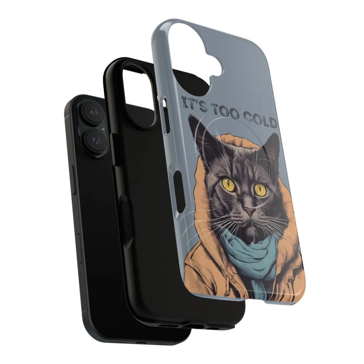 Cozy Cat Winter Jacket Magnetic Phone Case