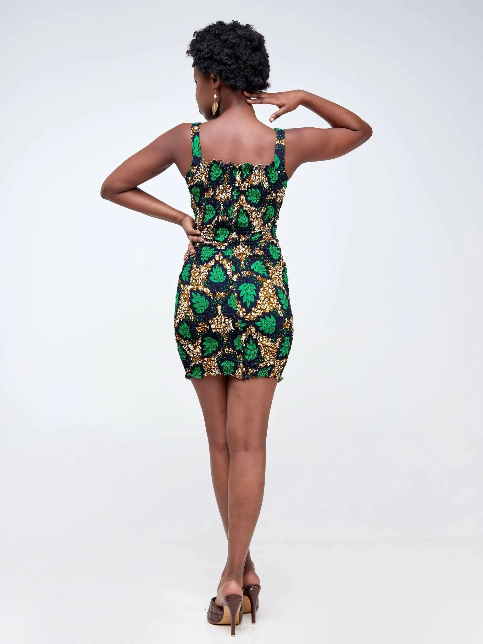 Da'joy Fashions Sekhmet Ankara Dress - Black / Green