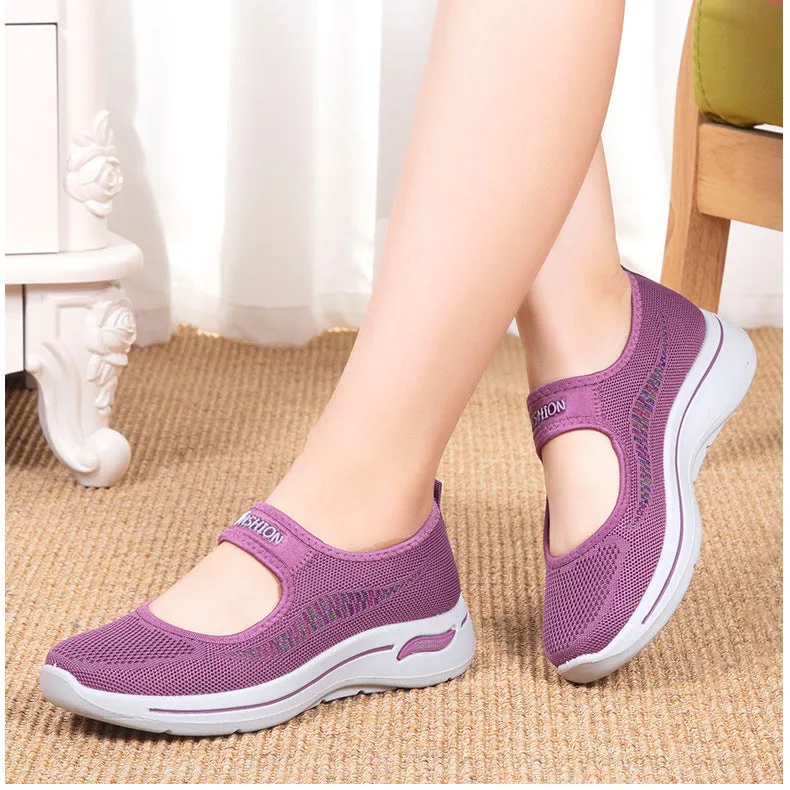 Fashion Hollow Casual Sport Shoes Women Comfort Light Running Women's Shoes Flat Loafers