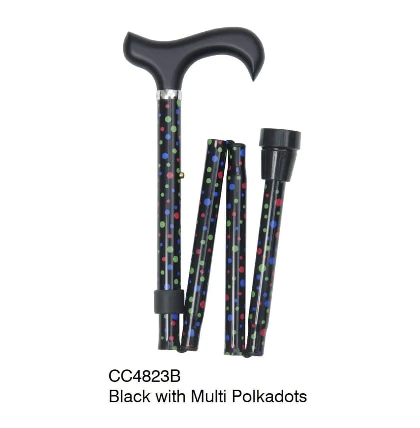 FOLDING CANES - SASSY MULTICOLORED POLKADOTS