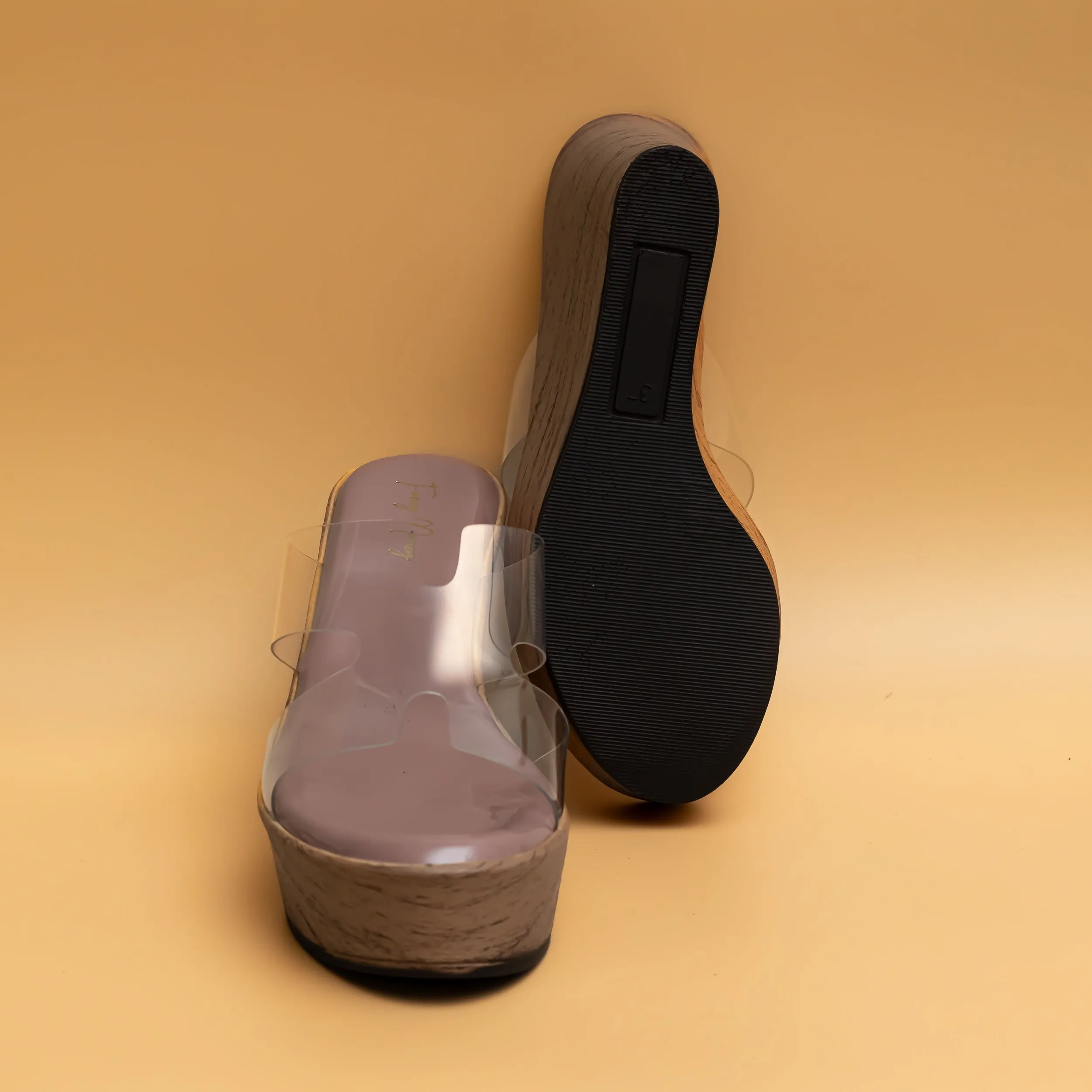 H Style Transy Wedges - Peach