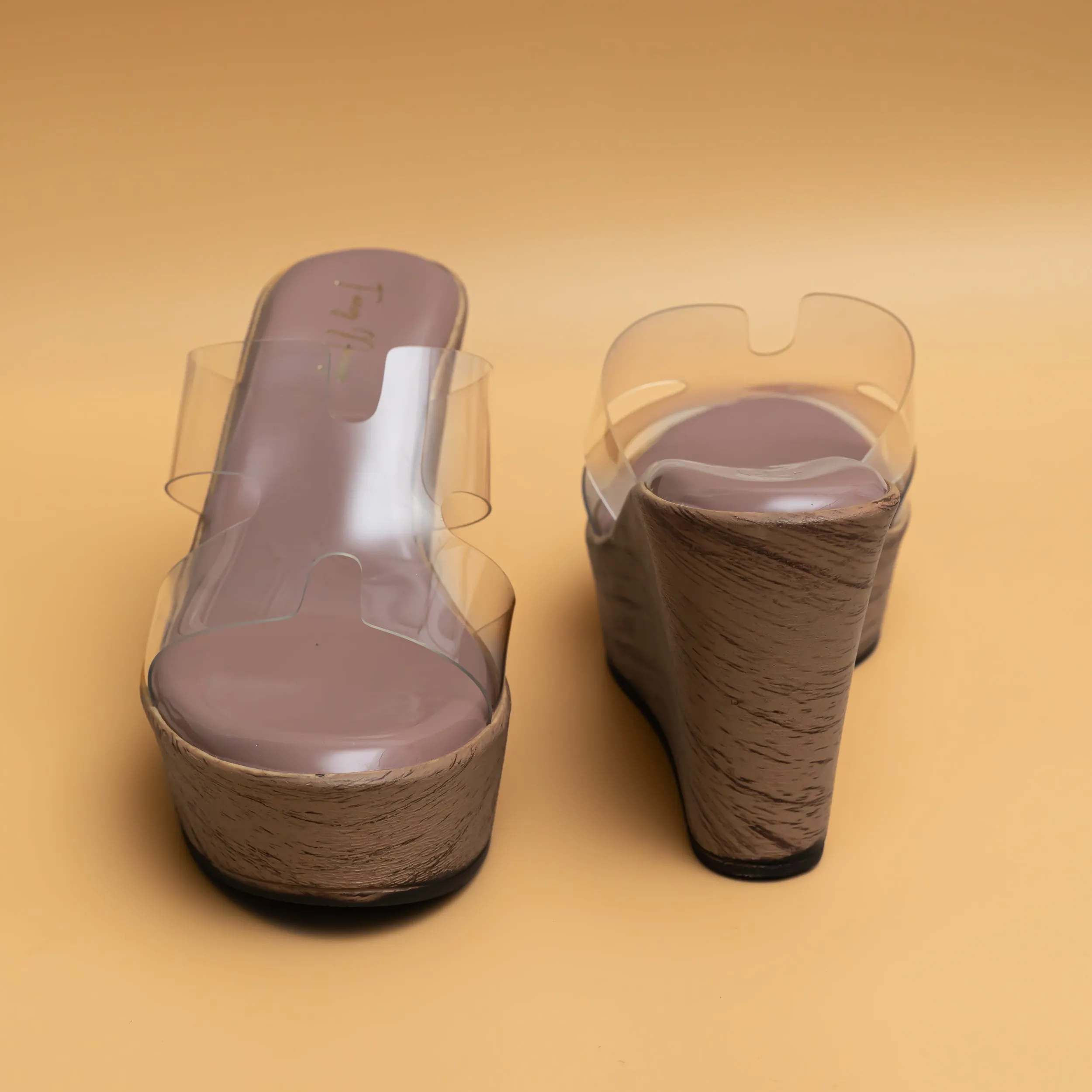 H Style Transy Wedges - Peach