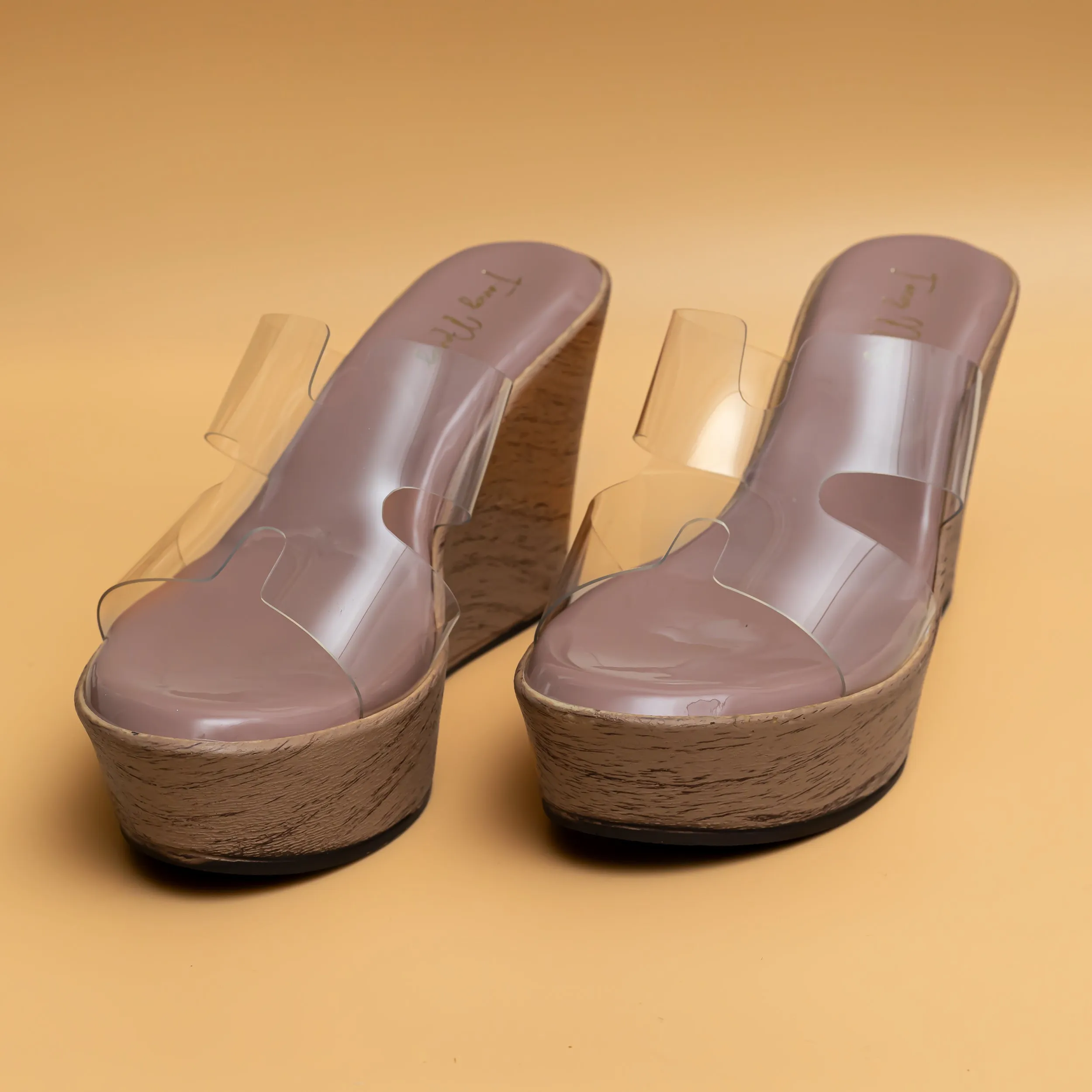 H Style Transy Wedges - Peach