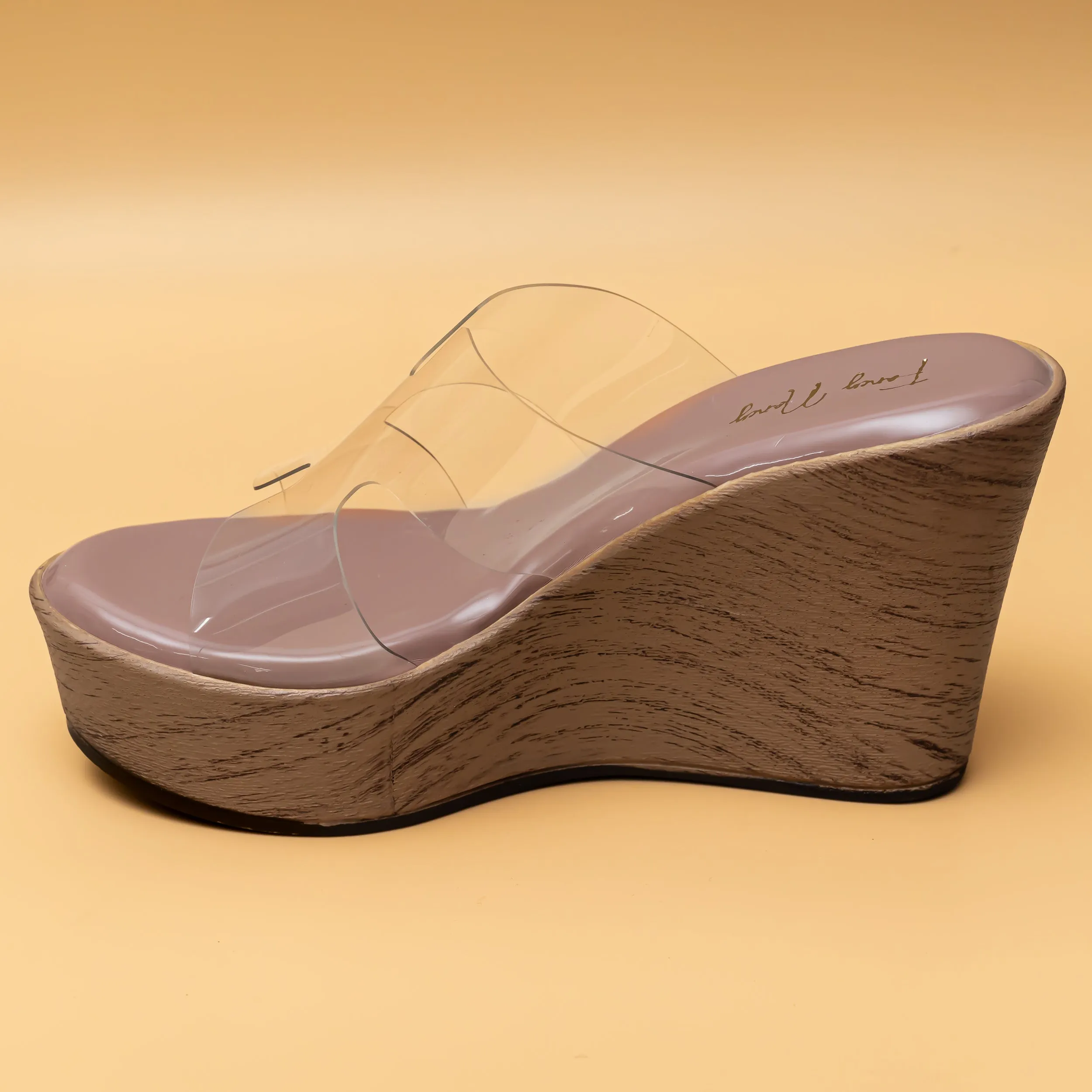 H Style Transy Wedges - Peach