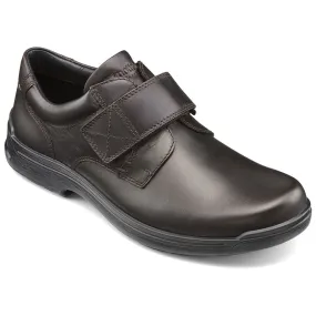 Hotter Mens BROWN Leather SEDGWICK touch fastening Shoe
