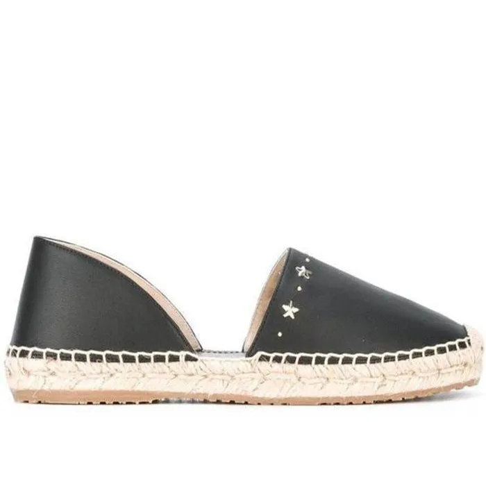 JIMMY CHOO Women's Dreya Star Stud Espadrilles, Black