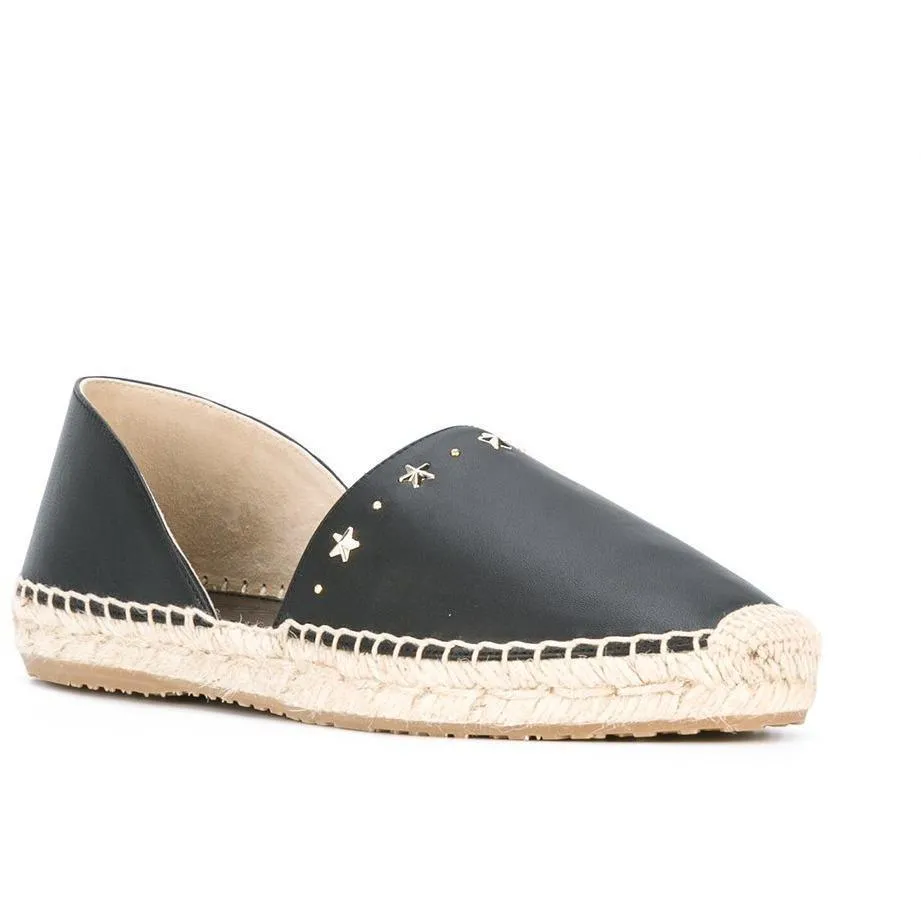 JIMMY CHOO Women's Dreya Star Stud Espadrilles, Black