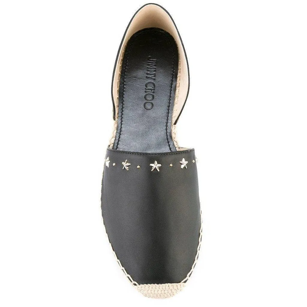 JIMMY CHOO Women's Dreya Star Stud Espadrilles, Black