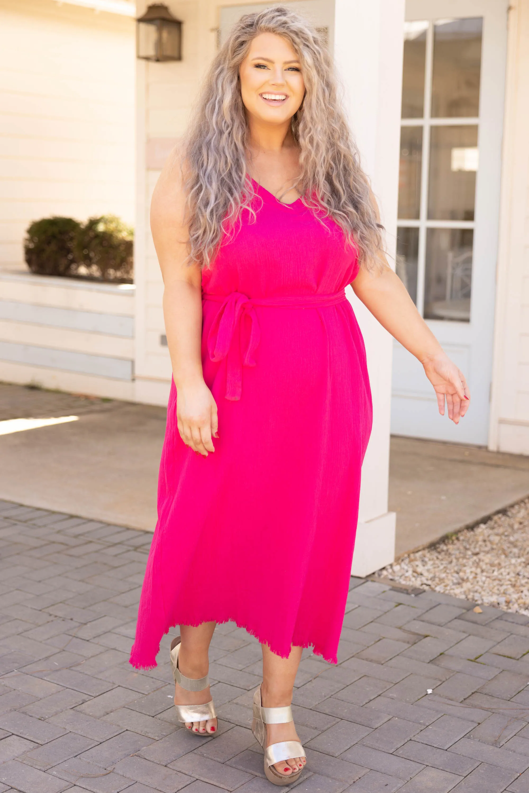Malibu Fantasy Dress, Fuchsia