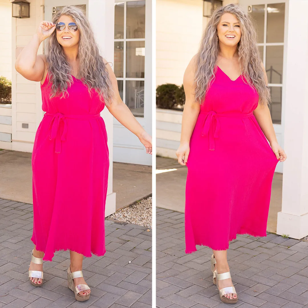Malibu Fantasy Dress, Fuchsia