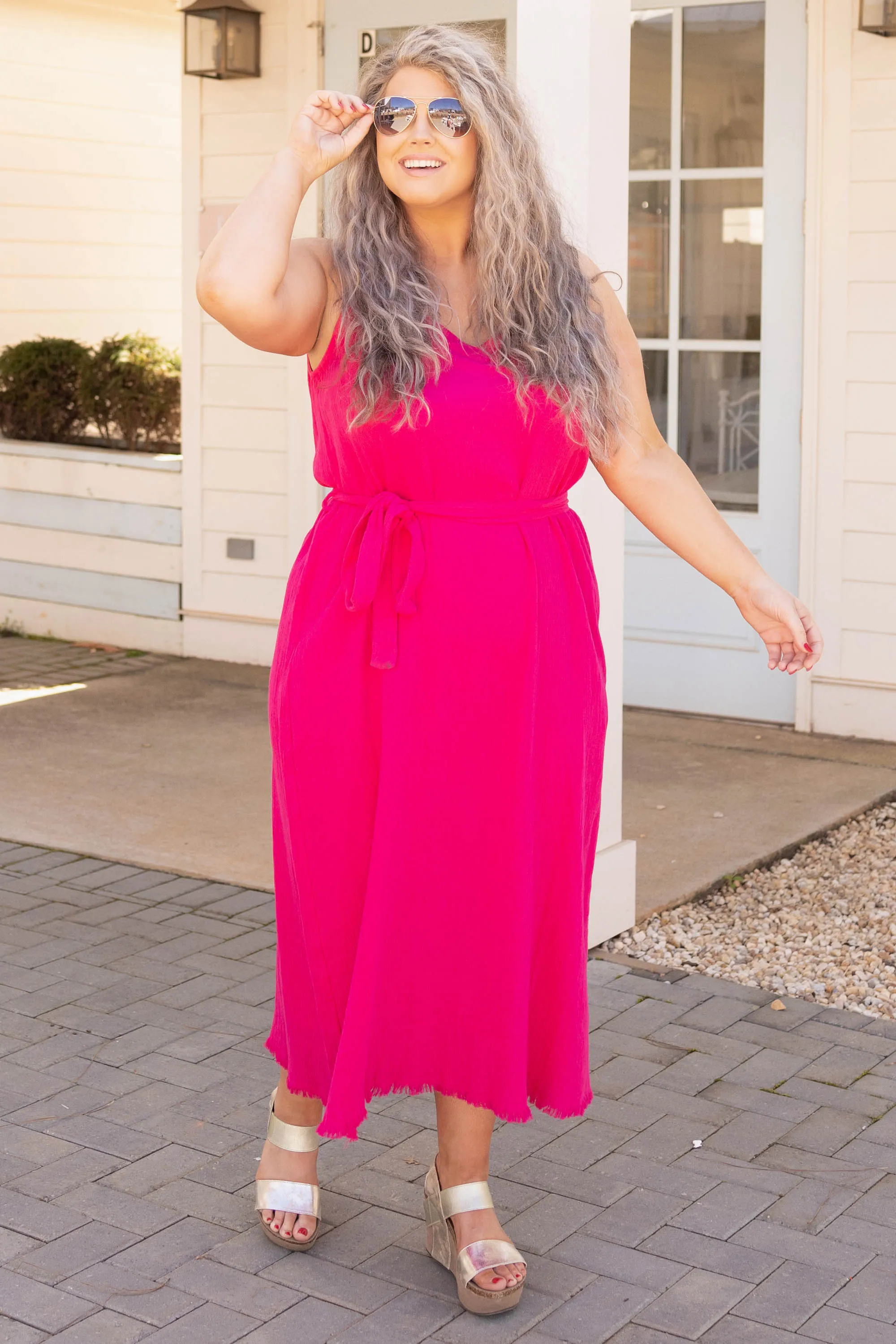 Malibu Fantasy Dress, Fuchsia