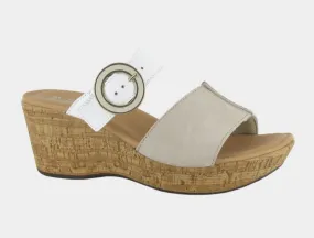 Naot Breezy - Beige Nubuck/White Soft Leather