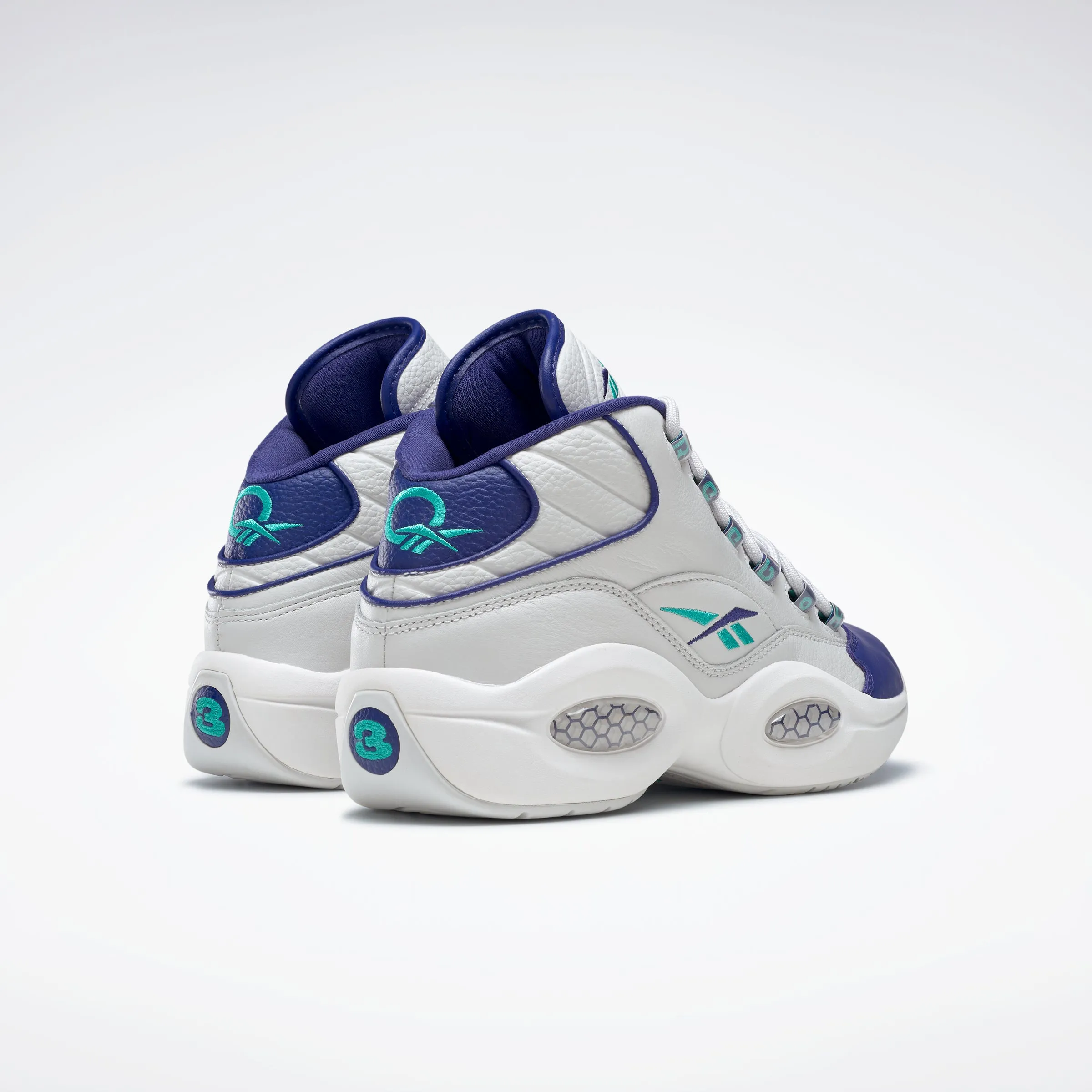 Reebok Footwear Men Question Mid Shoes Cold Grey 1/Bold Purple/Classi