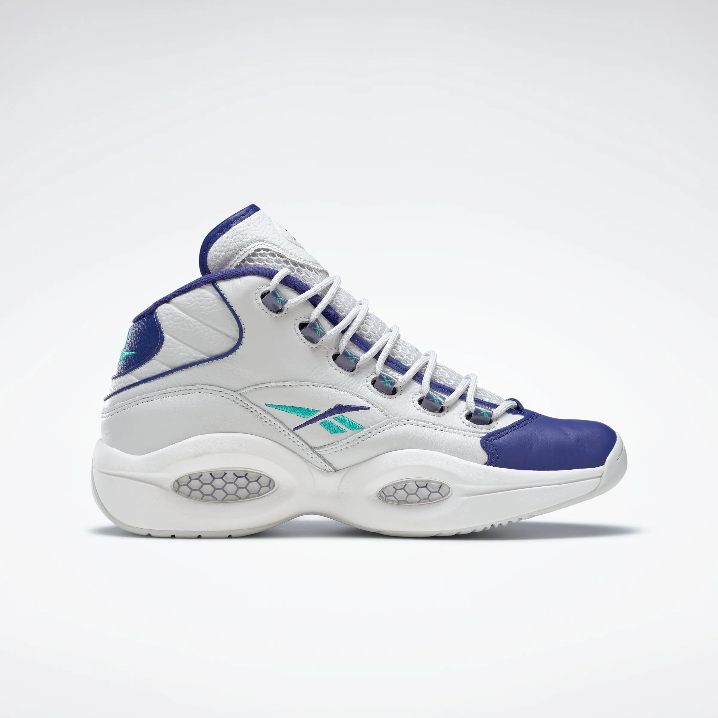 Reebok Footwear Men Question Mid Shoes Cold Grey 1/Bold Purple/Classi