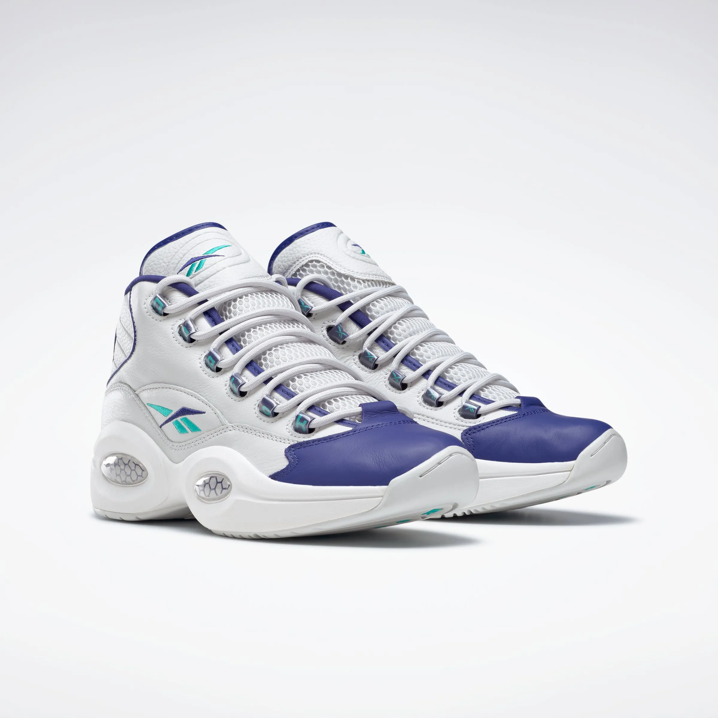 Reebok Footwear Men Question Mid Shoes Cold Grey 1/Bold Purple/Classi