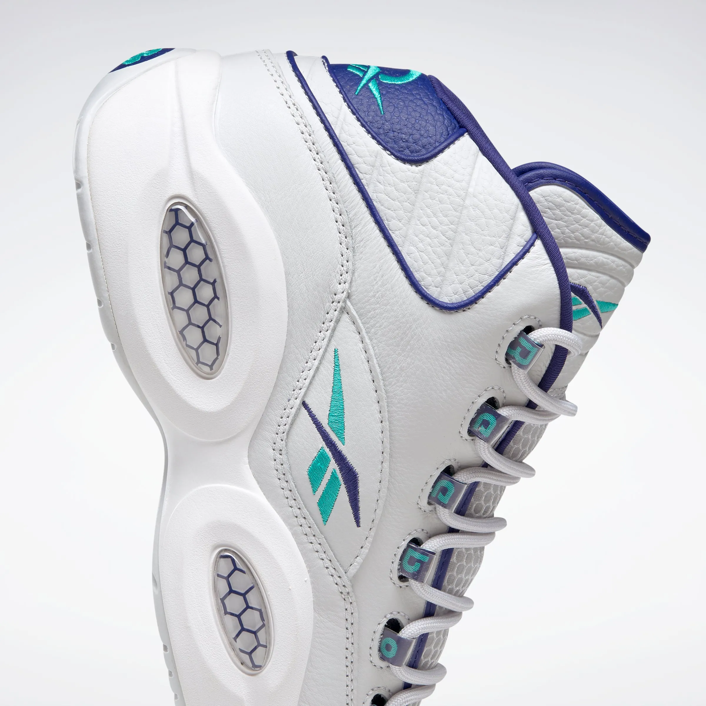 Reebok Footwear Men Question Mid Shoes Cold Grey 1/Bold Purple/Classi