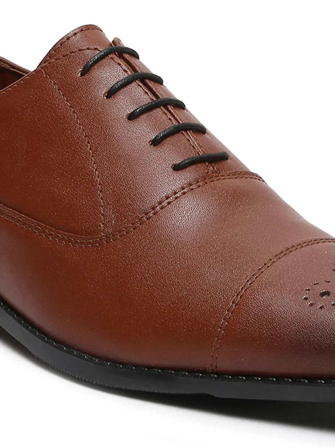 Russet Tan Captoe Style Comfortable Laceups for Men