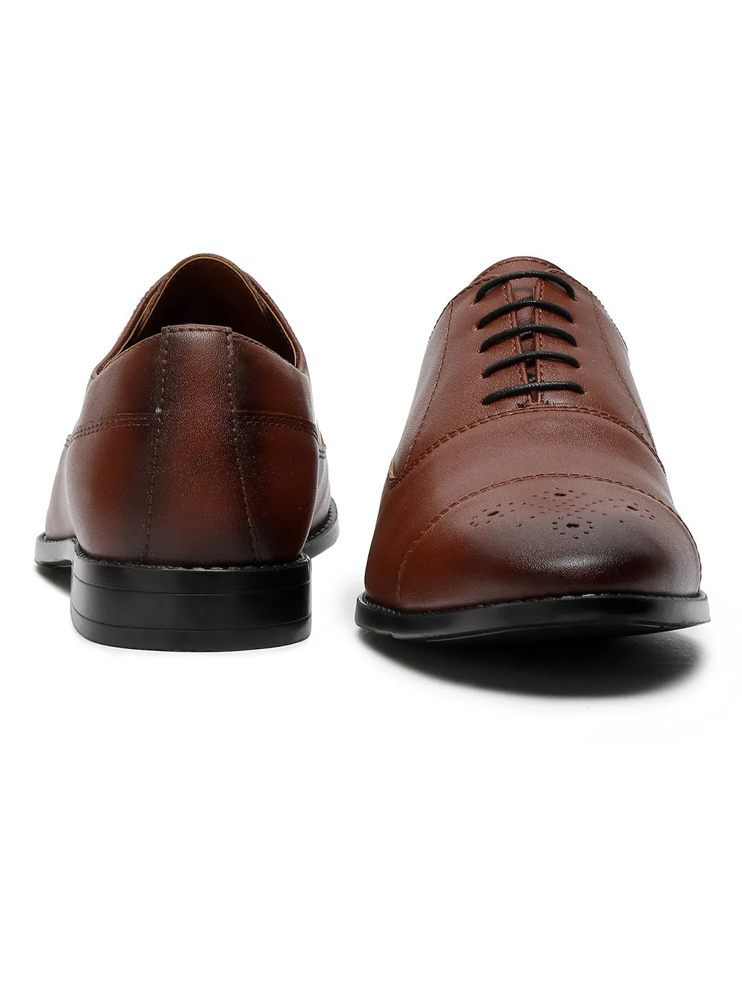 Russet Tan Captoe Style Comfortable Laceups for Men