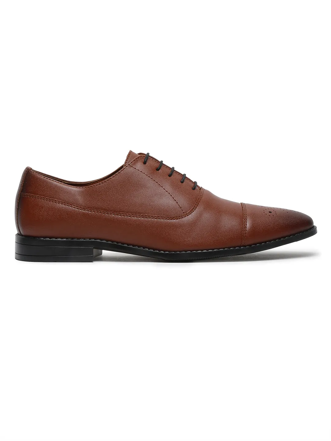 Russet Tan Captoe Style Comfortable Laceups for Men