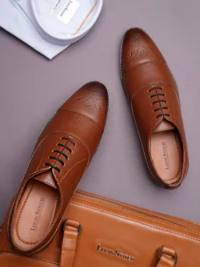 Russet Tan Captoe Style Comfortable Laceups for Men