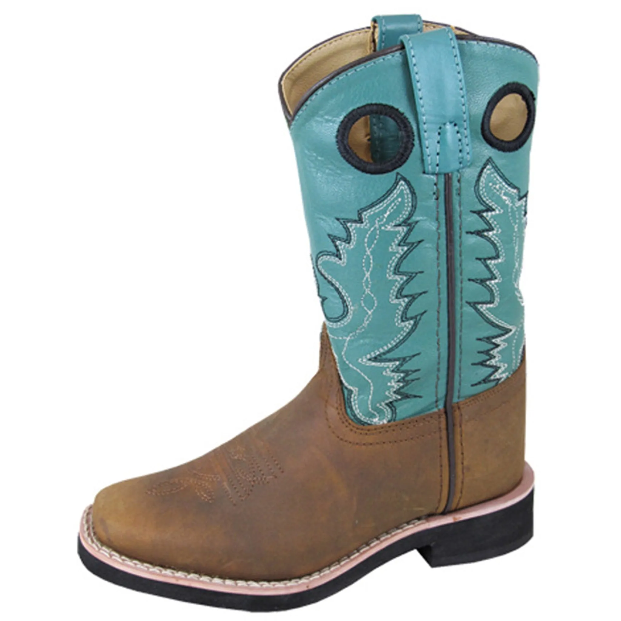 Smoky Mountain Kid's Brown & Turquoise Boots