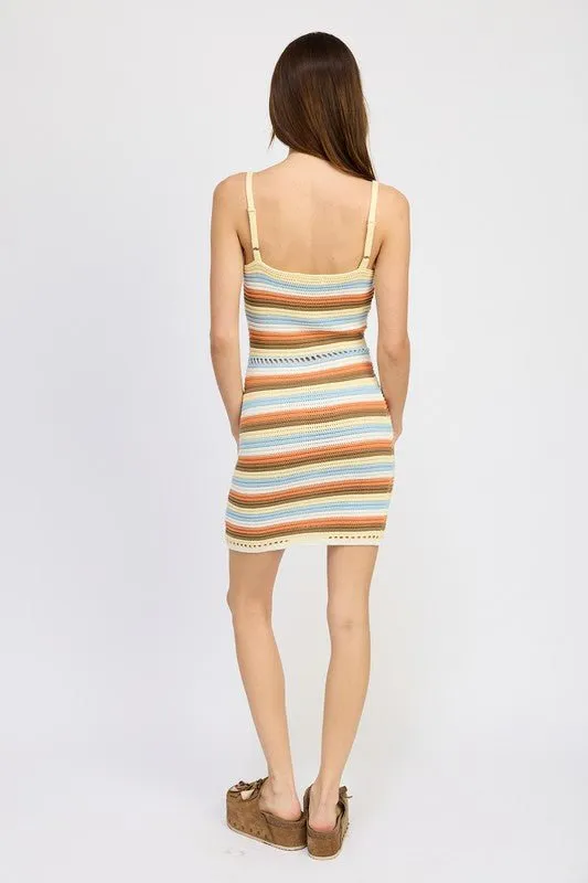 Striped Crochet Dress