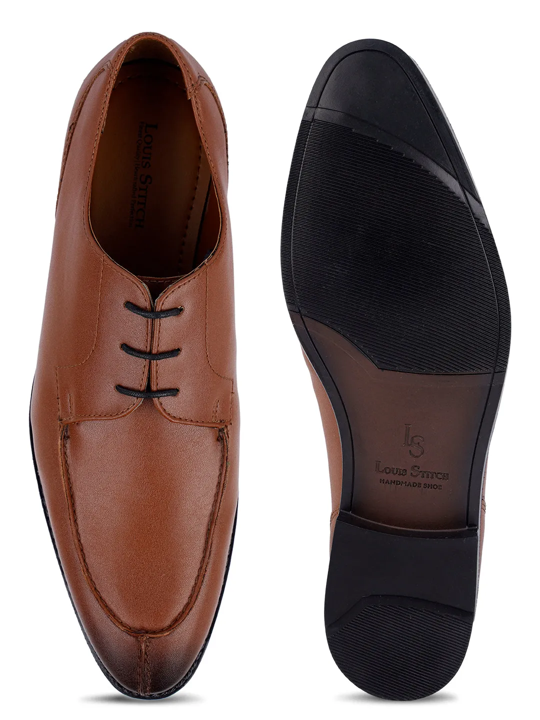 Tan Derby Laceups for Men