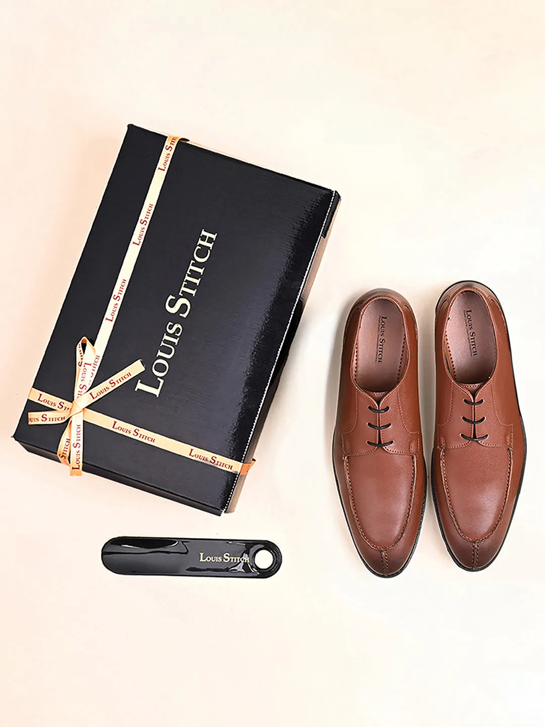 Tan Derby Laceups for Men