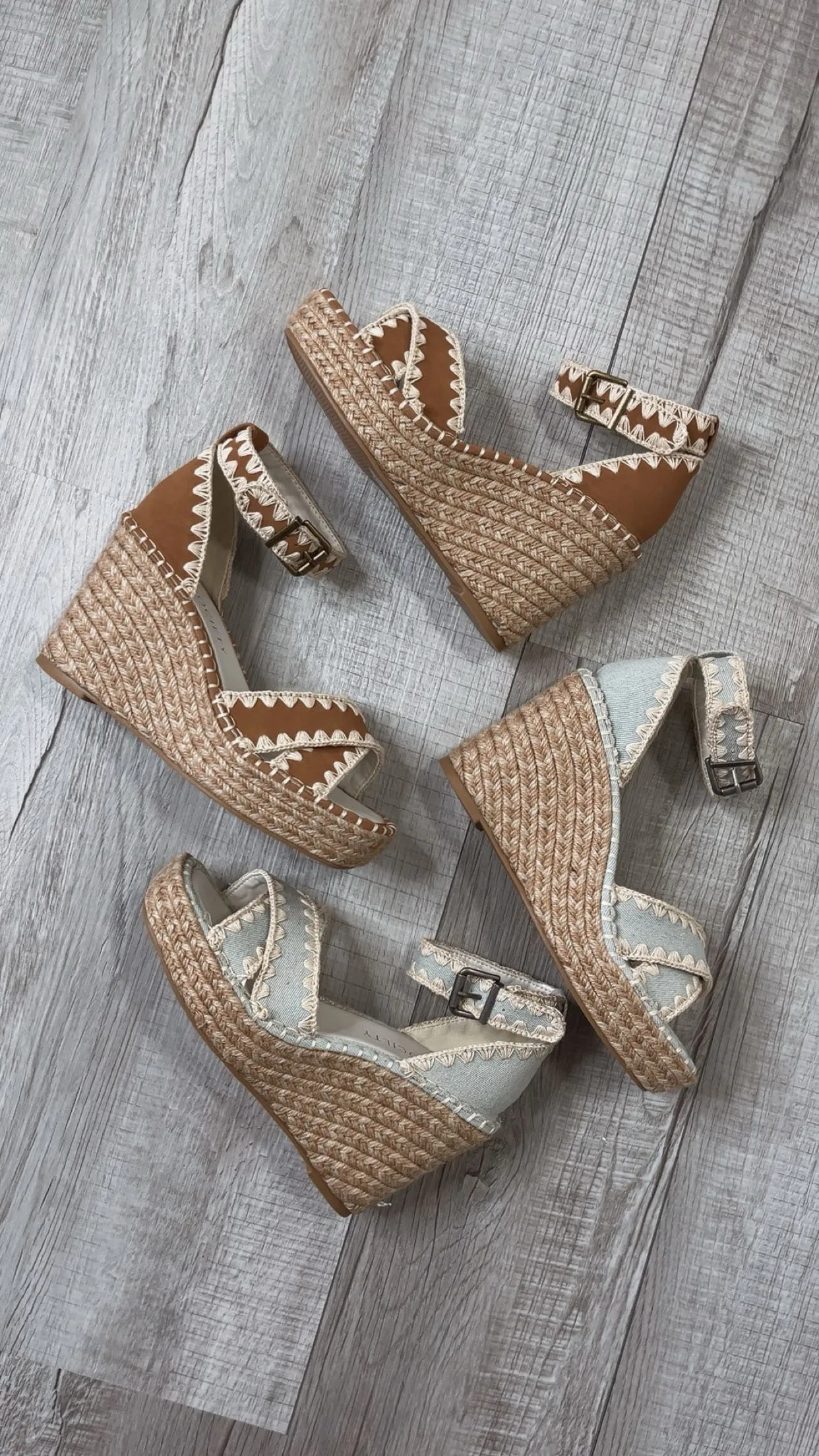 The Essie Espadrille Slide With Embroidered Straps, Denim Blue